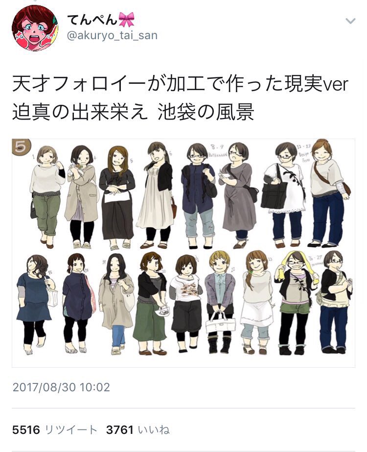 からす Rt Amjoersarid 転載って言葉に嫌な予感したんだけど知ってる方のイラストにとても似ていてリプ欄見たらやっぱりそうだった これ描いてる方が実際に着てた服の記録なのに オタク女子の服装だって拡散したり改変するのは失礼すぎる みなさん