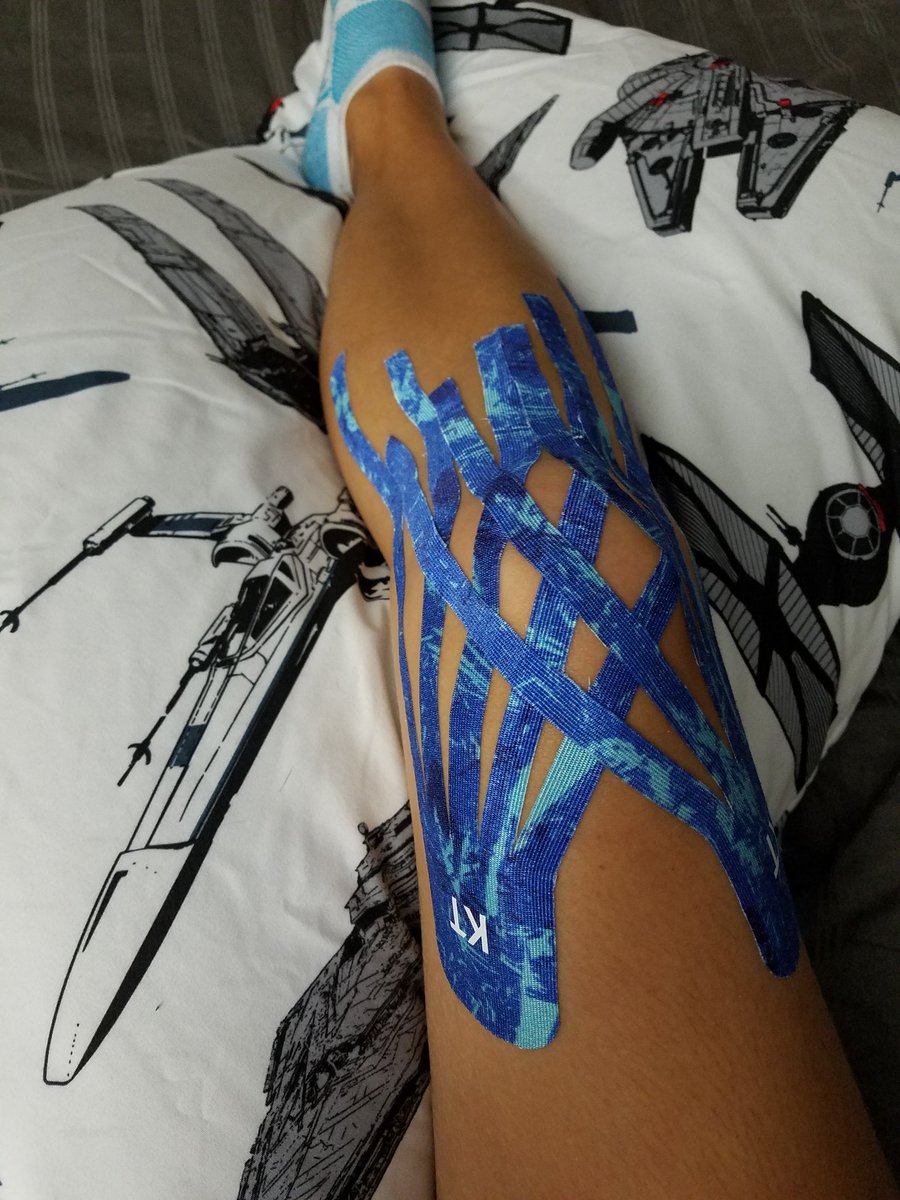 EmpireUnleashed's tweet photo. The pain in my damaged leg is back, but hoping @KTTape and rest will help. #kttape #finishstronger #nervecondition #starwars https://t.co/da8cssjUmF