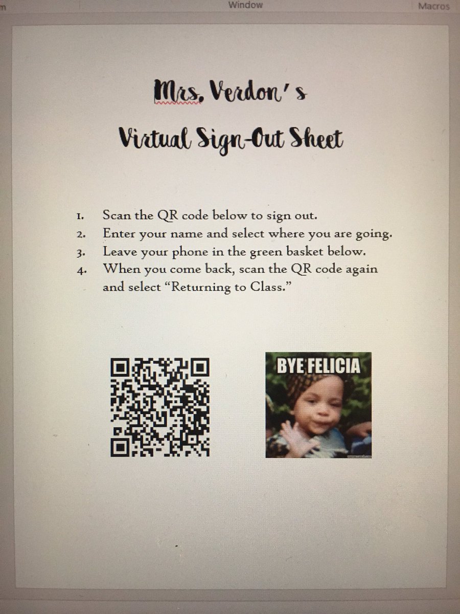 racheljeets's tweet photo. Using #GoogleForms and QR codes to make my classroom procedures more tech-savvy 📱💻@MPMSVPA @cjmarczak  @mcps_tech https://t.co/QgtiBI4ydo