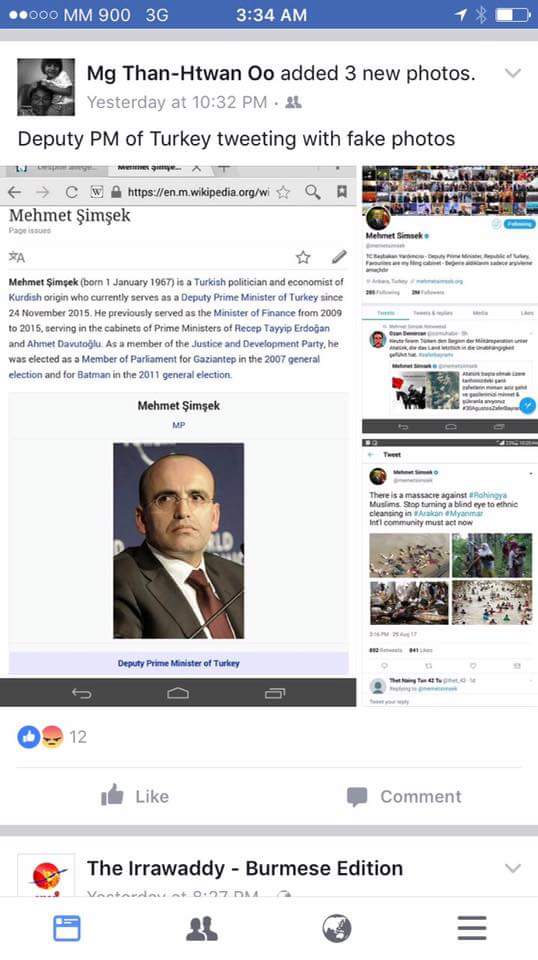 AungKya67207558's tweet photo. Deputy Prime Minister of Turkey used fake photos #Rakhine # Myanmar https://t.co/Y1NA8PoROk
