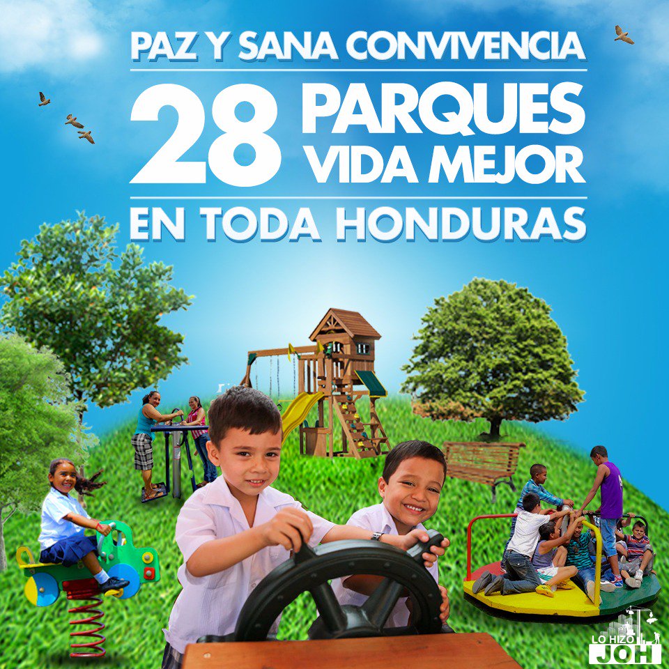alvarez_jul's tweet photo. CADA VES SON MAS LOS PARQUES PARA UNA VIDA MEJOR QUE LLEGAN A BRINDAR ALEGRÍA A TODOS LOS JÓVENES DE HONDURAS #AdelanteJOH @LaTribunahn https://t.co/RmQkuUPb5c