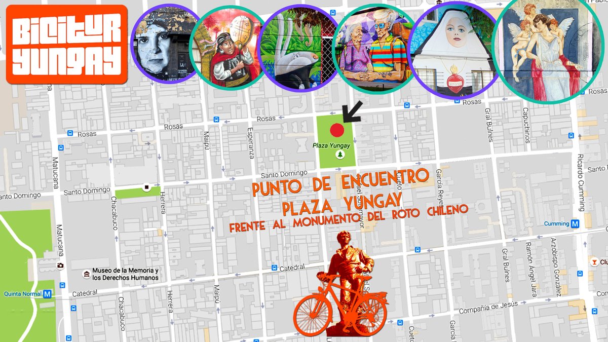 biciyungay's tweet photo. Te invitamos a #Bicitur Yungay, un #tour guiado en #bicicleta por uno de los barrios con mayor cantidad de #arteurbano en #Stgo https://t.co/XBrbmjadhN