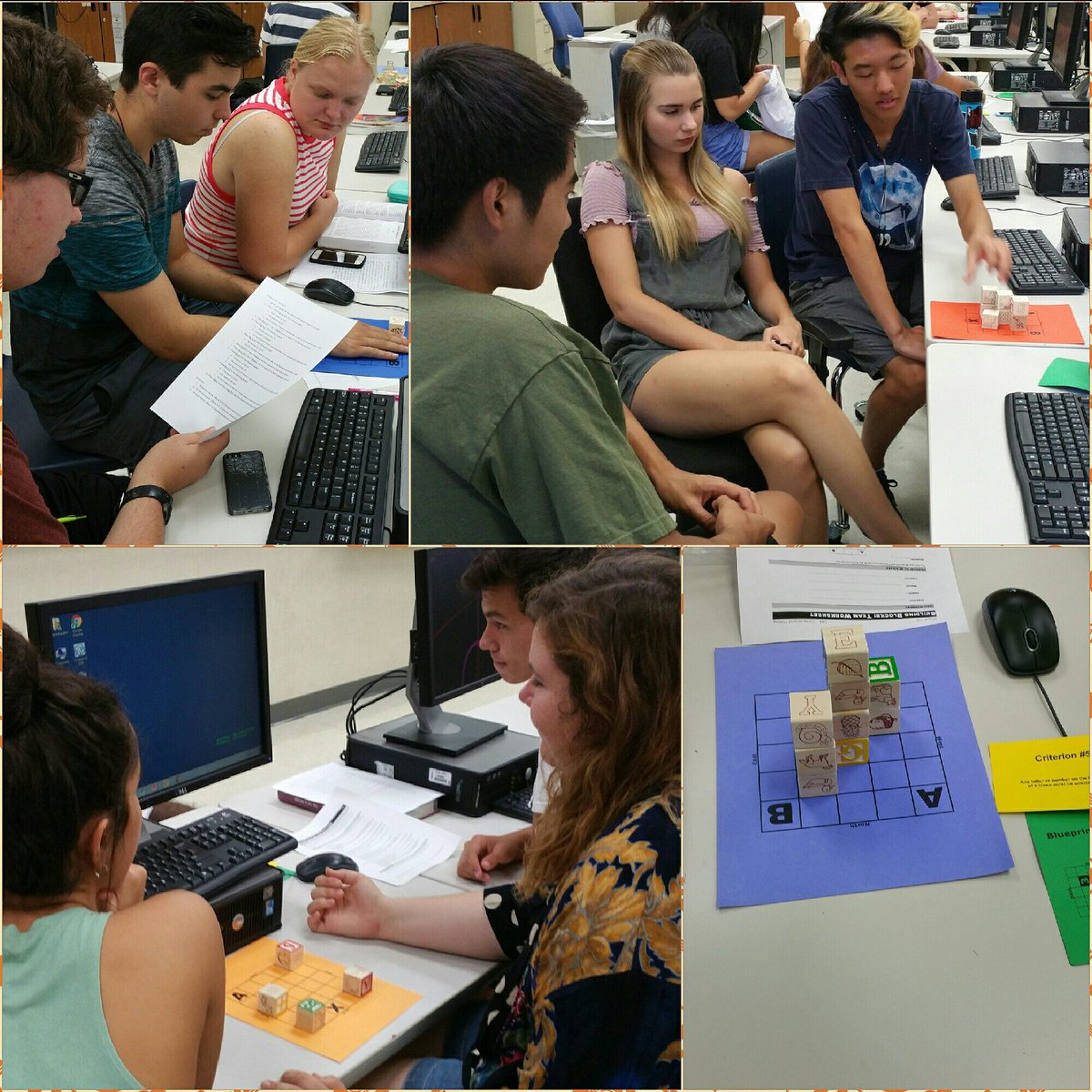 CapoValleyHS's tweet image. Are blocks elementary? Not when CVHS cougars use them to code &quot;People Programs&quot; #APCSPrinciples #UTeachCSP #cougarswhocode #kubbarocksblocks