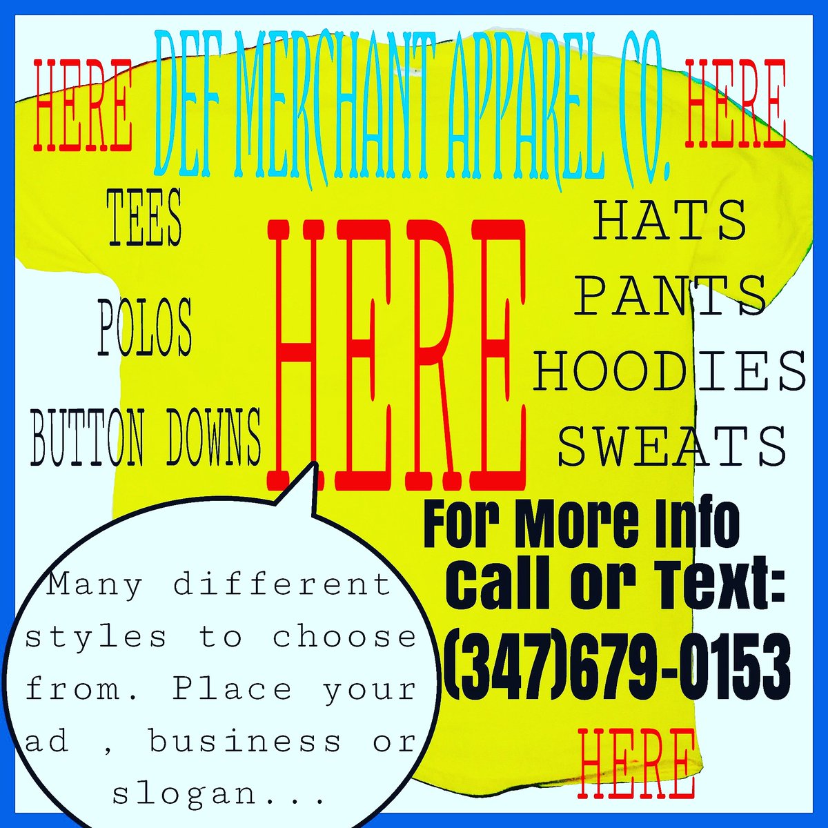 SkyeThomasDaDon's tweet photo. What better way to advertise and promote  your business , product or service than on a Tee Shirt #teeshirts #designerclothes #customclothes https://t.co/D3jpgrJHKc