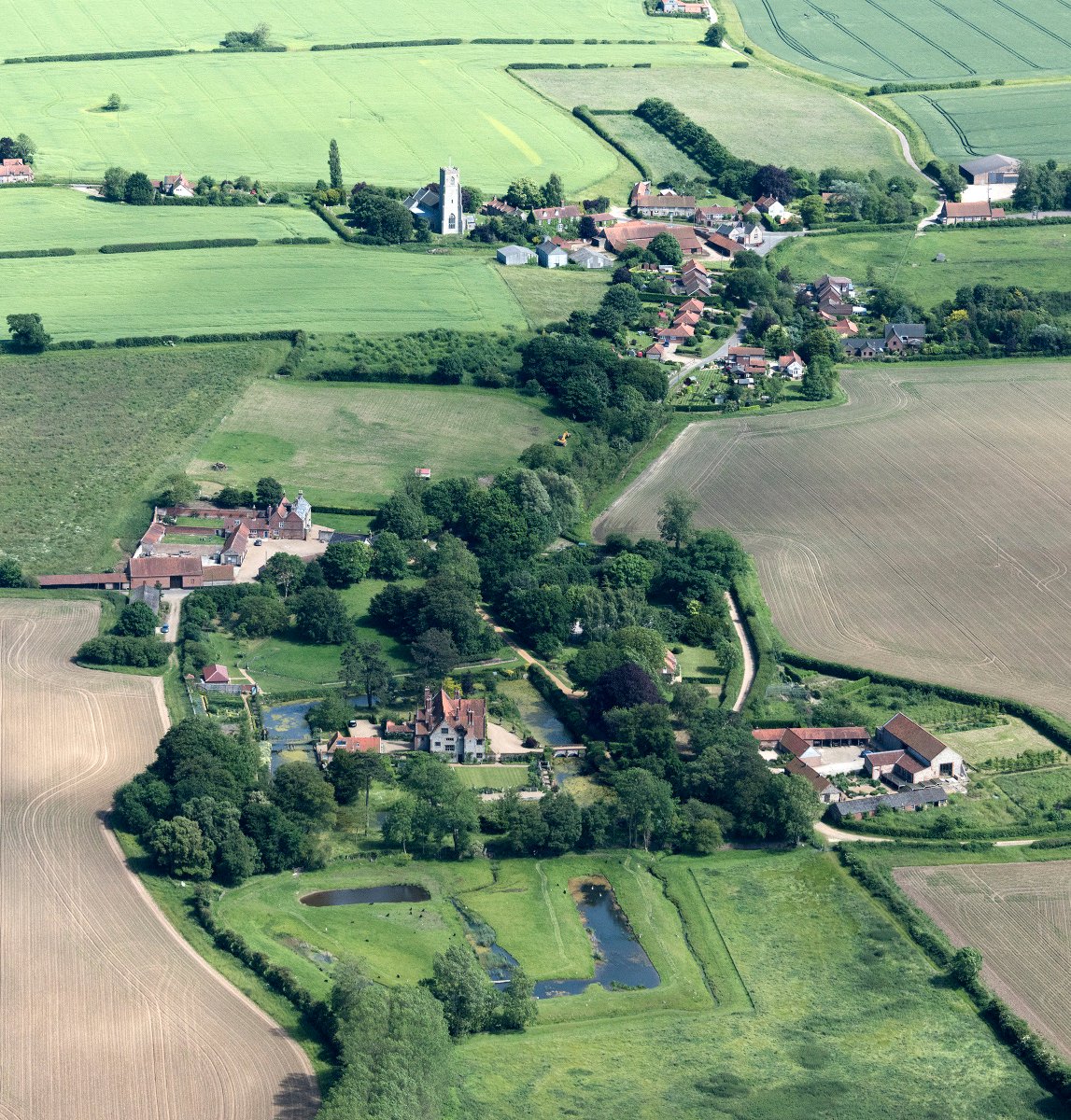Hindringham in North Norfolk - UK aerial image #Hindringham #Norfolk #Nnorfolk #aerial #aerialphotos #aerialphotography #village