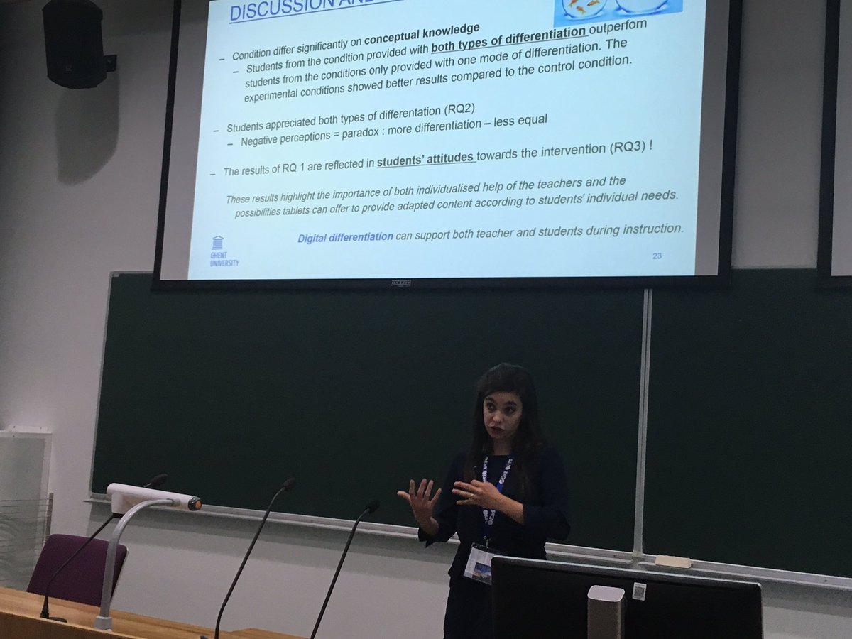 #earli2017 #Sig20 <a href="/HMontrieux/">Hannelore Montrieux</a> about our research on technology enhanced differentiation