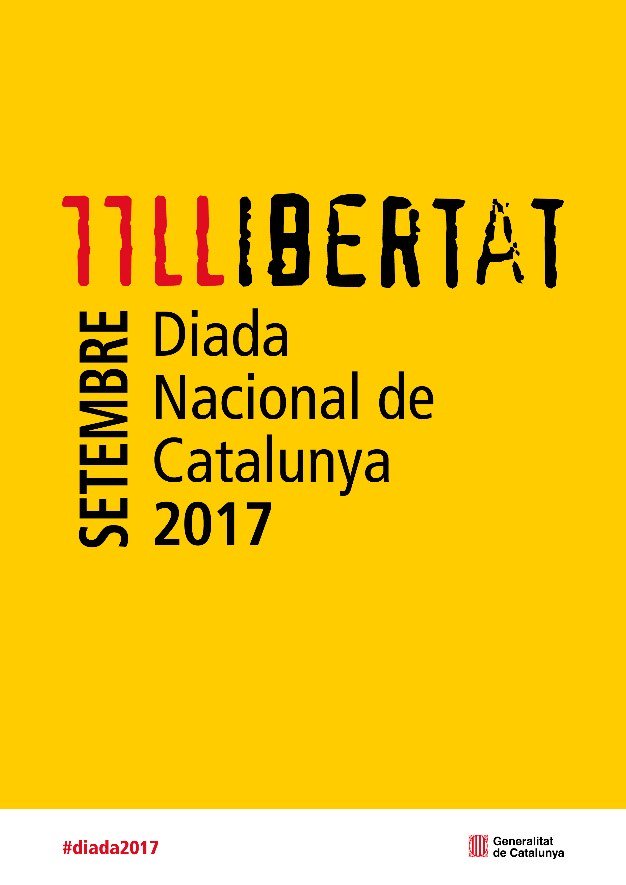 "Llibertat" és el missatge clau del cartell de la #Diada2017, centrada en els drets humans individuals i col·lectius
