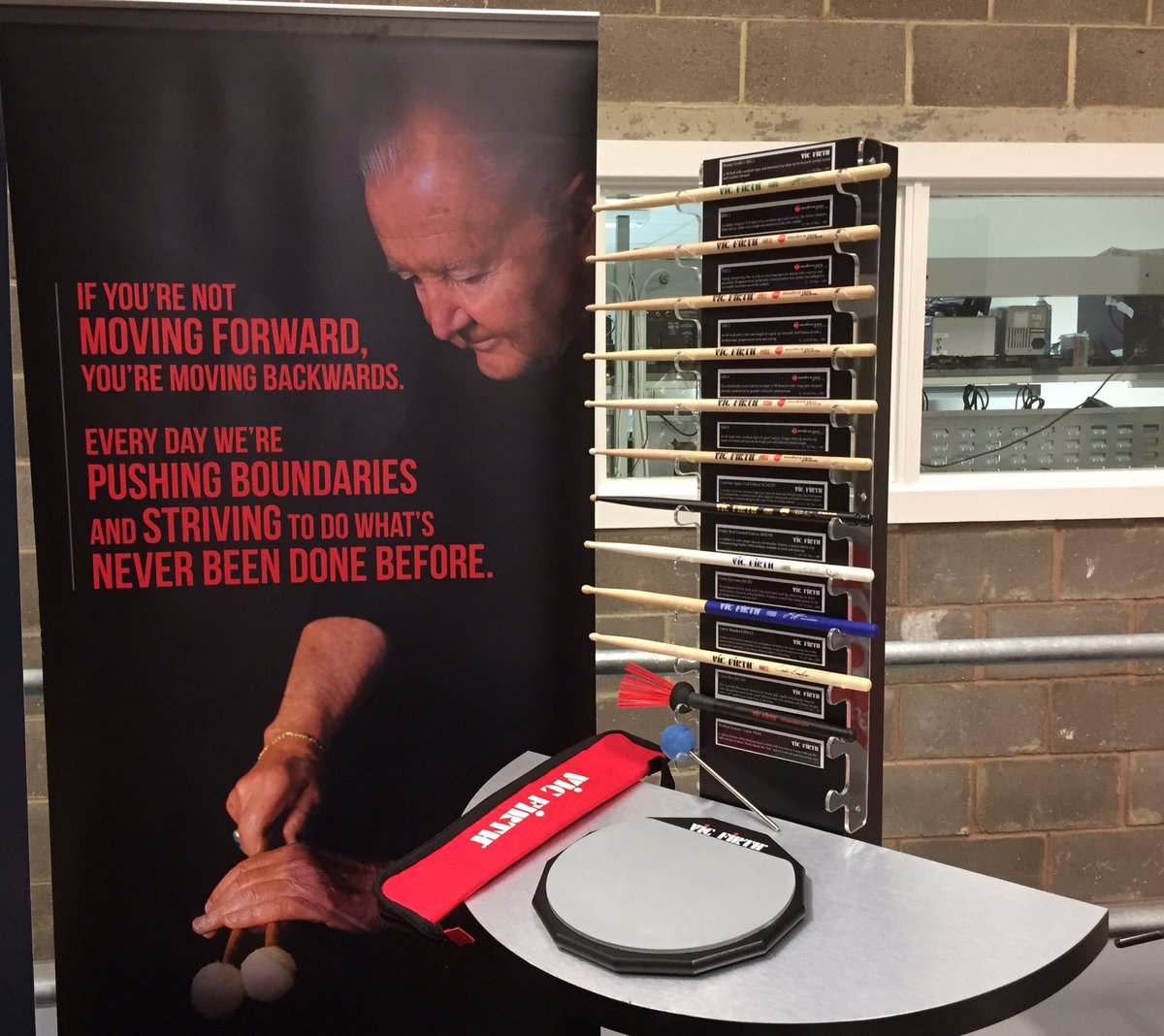 Trade fair at <a href="/KorgUK/">Korg UK & Ireland</a> today and <a href="/vicfirth/">Vic Firth</a> is of course with us. 
Miss you sir.