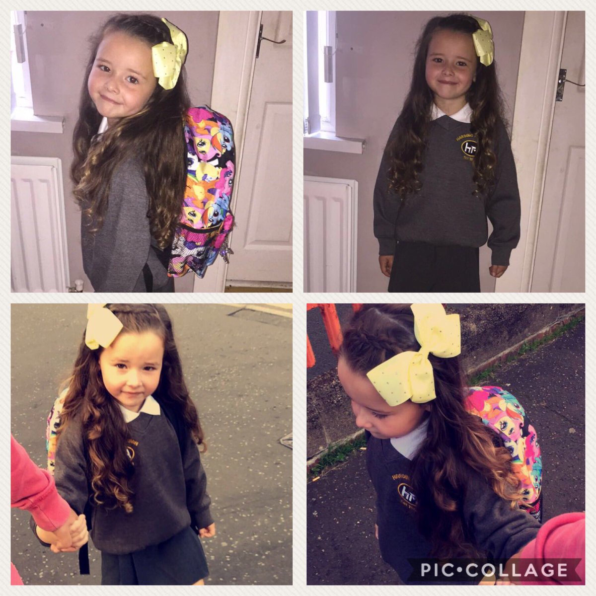 KathyMcAlpine's tweet photo. My wee smigeon pigeon of to P2 #Krystin 💖 #beauty #2ndborn 😍 https://t.co/GVHekJCcPi