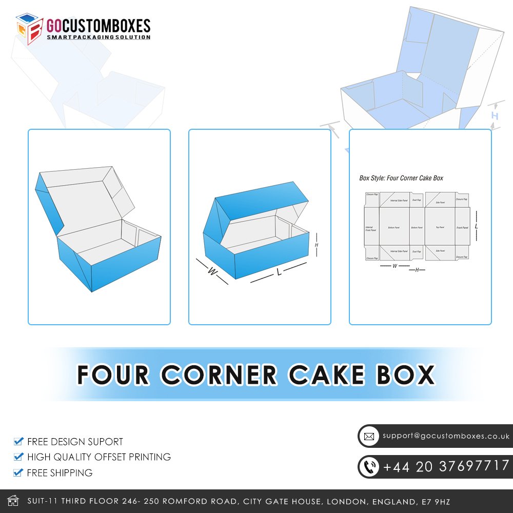 GoCustomBoxes's tweet photo. #FourCornerCakeBox Get your own #design with custom style, color, and shape at wholesale prices with free #shipping: https://t.co/MoxusrD55K https://t.co/9s7HXOsoxQ