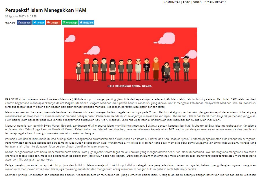 DPP_PPP's tweet photo. Perspektif Islam Menegakkan HAM https://t.co/CTu5FmhLIB #BergerakBersamaRakyat #P3Besar #Romahurmuziy #PartaiIslamPertama https://t.co/URcuZ9mjj6