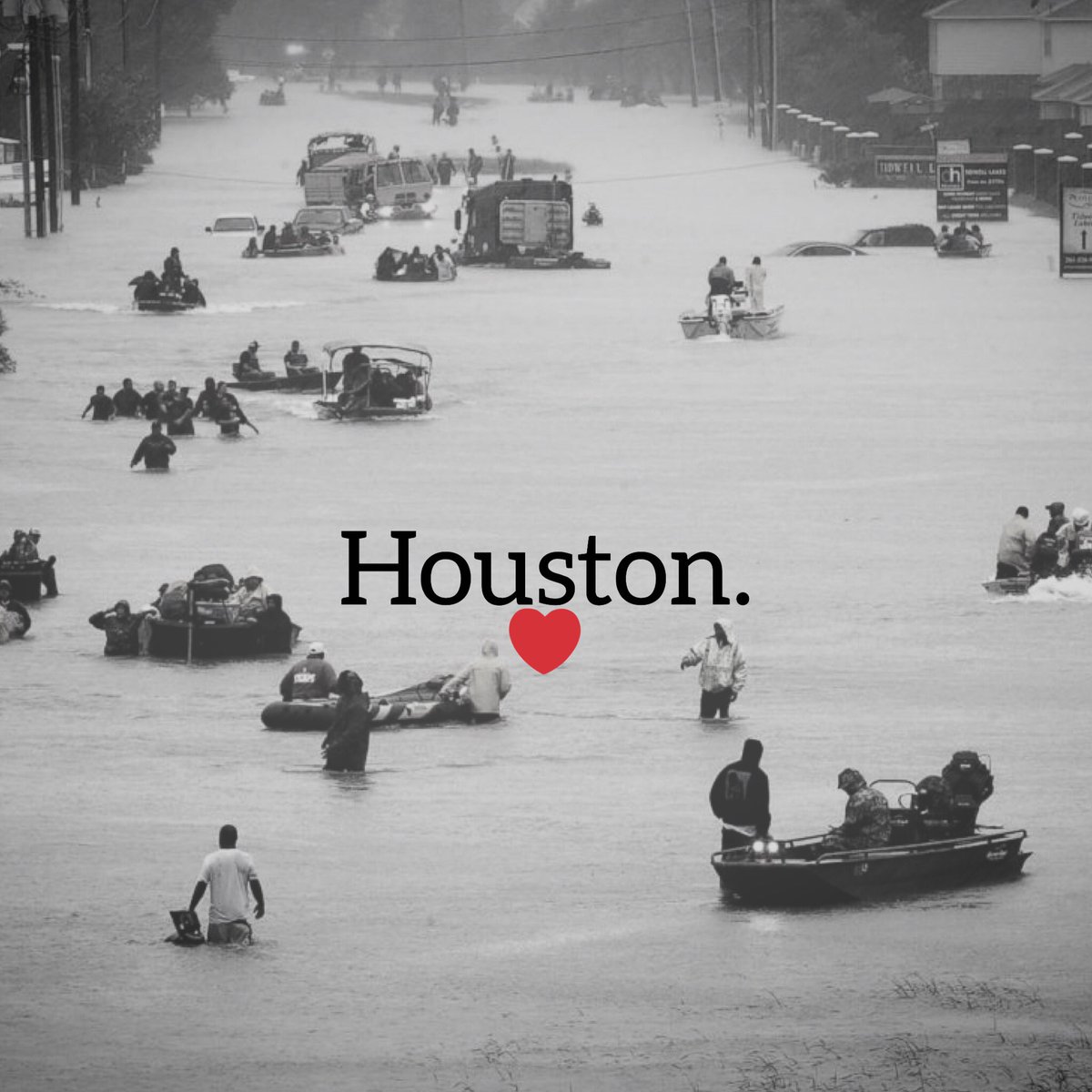 The selfless volunteers and stories of rescue leave us in awe and are a reminder of how incredible people really are.❤️️😔 #harvey #Houston