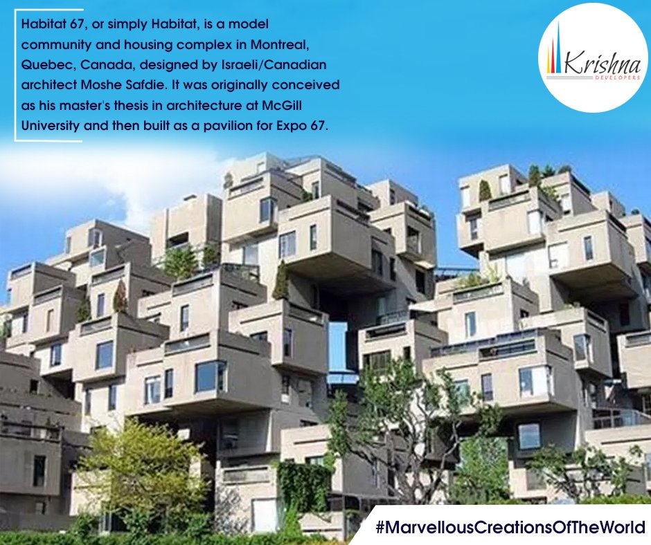 KrishnaDevelop2's tweet photo. Let's take a look at some astonishing buildings around the world.  This is Habitat 67 in Montreal, Cananda.  #MarvellousCreationsOfTheWorld https://t.co/2Pt0UT7oKA
