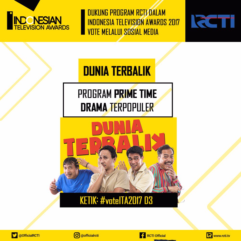 MNCPlayID's tweet photo. Kalau kamu mau melihat Idoy, Akum, Dadang dan Aceng tampil menghibur di @ITAwards_ID, berikan dukungan mu dgn ketik #voteITA2017<spasi>D3 https://t.co/WMV9VrCgDI