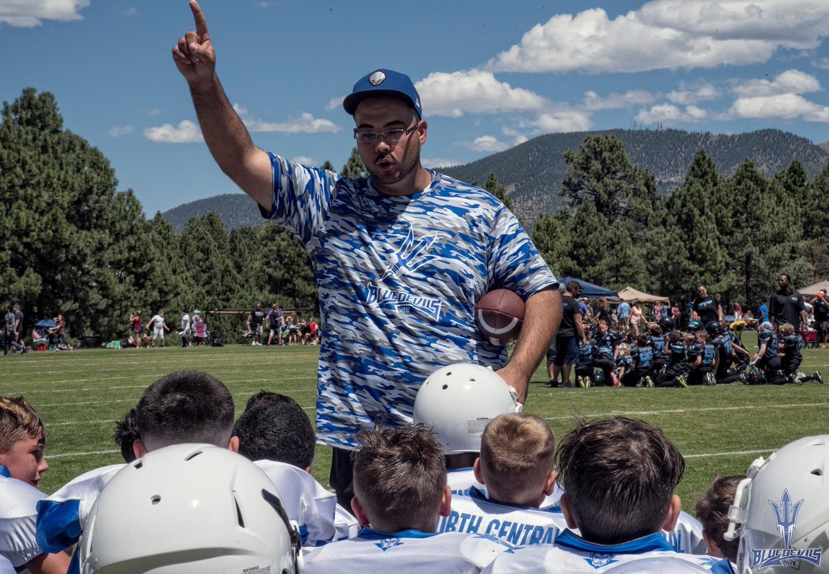 AZBlueDevils's tweet photo. Pics from our #ScrimmageInThePines are now up on our Facebook page. Great showing in #Flagstaff 🏈 #nau https://t.co/O0E5ZgQ4in