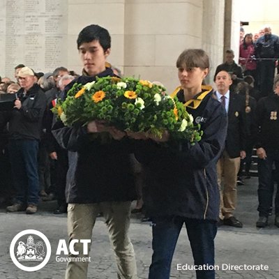 ACTEducation's tweet photo. Yr9 &amp; 10 students get your applications in for 2018 Chief Minister’s #Anzac Spirit Prize. Touring France &amp; Belgium. https://t.co/xJoRRBkssn https://t.co/1s5AGQOmIP