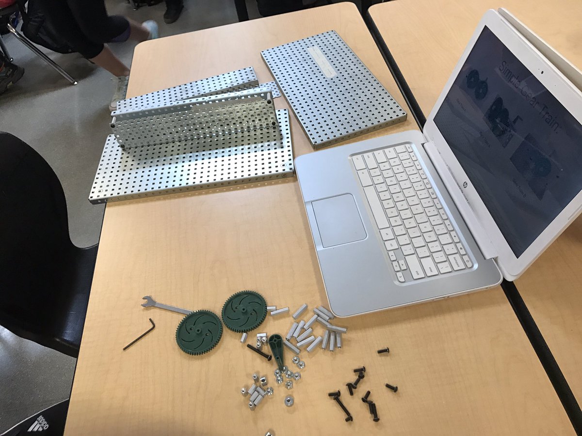 KernStem's tweet photo. Student teams are beginning to build their mechanisms, the way that robots move. #PLTW #Robotics https://t.co/sfYtqrTq1M