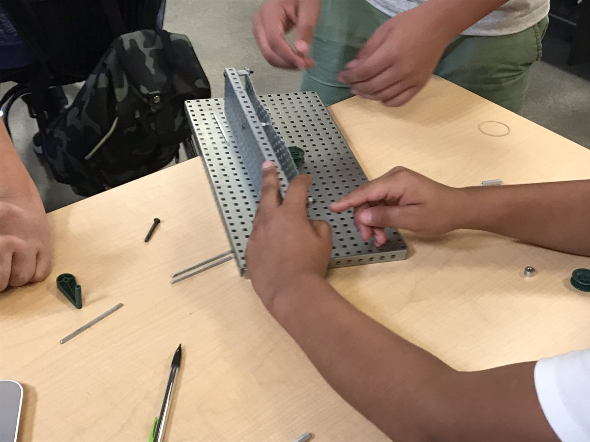 KernStem's tweet photo. Student teams are beginning to build their mechanisms, the way that robots move. #PLTW #Robotics https://t.co/sfYtqrTq1M