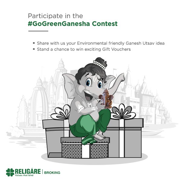 religareonline's tweet photo. What’s your #GoGreenGanesha idea? The contest is on now so share it with us! https://t.co/Zsu1RMJAGd