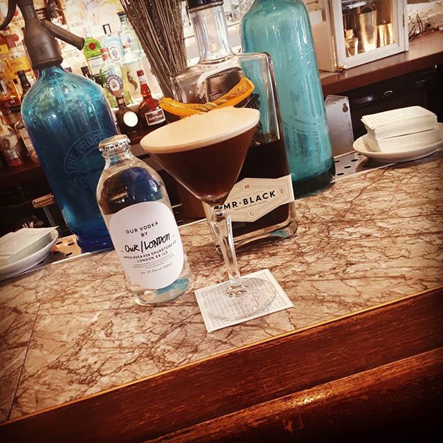 "Spiced Black" by @miguel_freitasbar  #ourlondonvodka #mrblackcoffeeliqueur #amerpicon cardamom syrup and a fresh espresso coffee