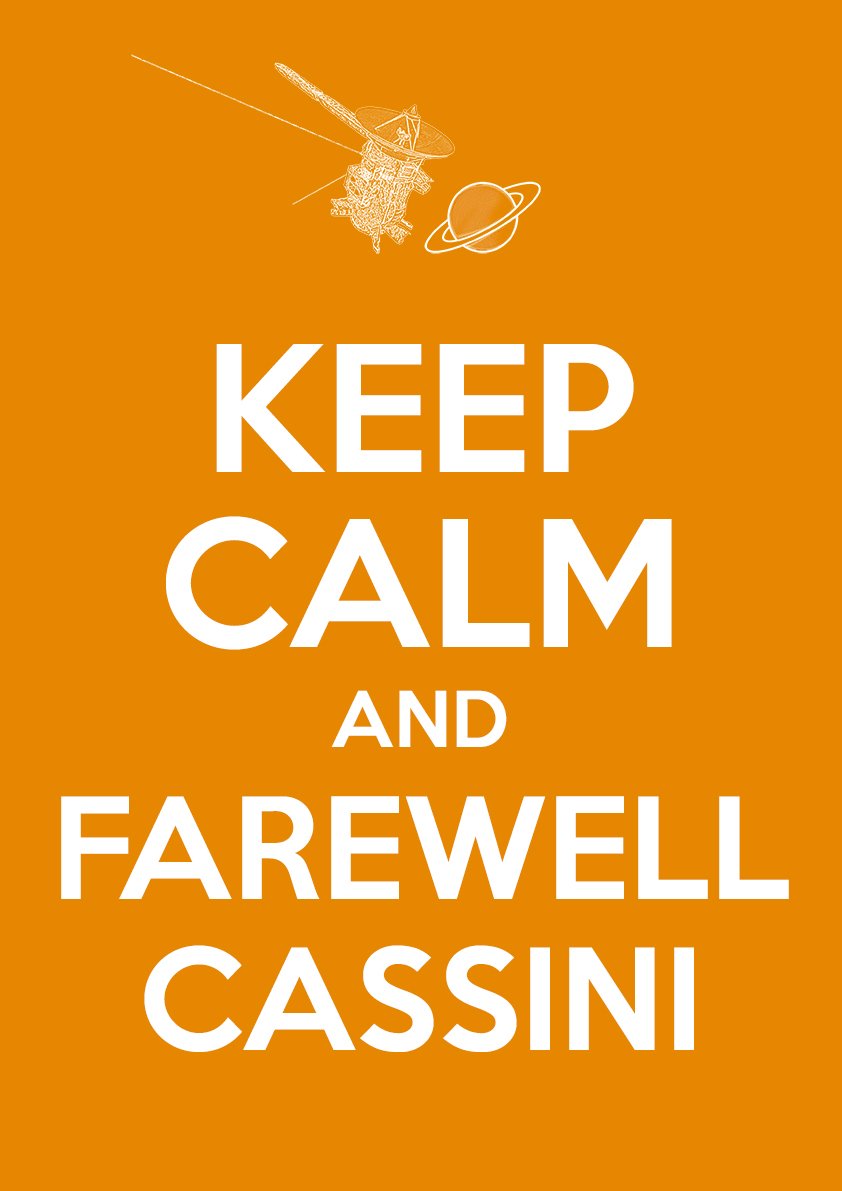 CanberraDSN's tweet photo. Keep Calm - just two weeks to go before we all say farewell and thanks to @CassiniSaturn. #GrandFinale #CassiniAus https://t.co/kskPhqgN9d