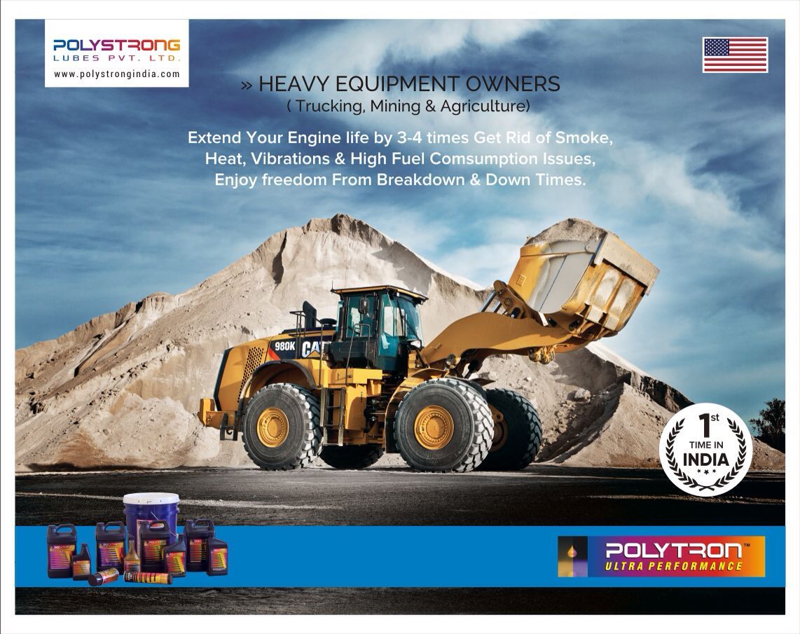 PolystrongIndia's tweet image. Want to increase life of Heavy Equipment ??
Here is the REVOLUTIONARY solution.
First time in INDIA.
#POLYTRON #OilBoosters
