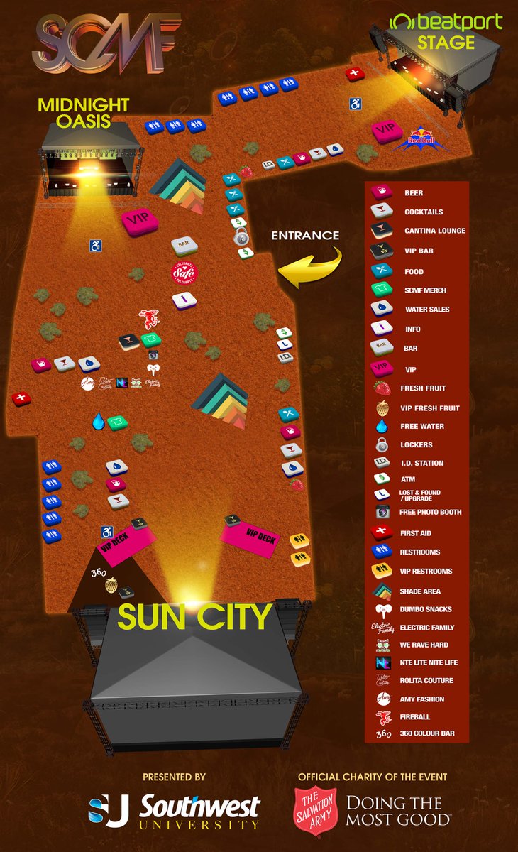 TexasEDMFamily's tweet photo. Here's your official map of @OfficialSCMF! Who are you most excited to see this year?! https://t.co/t9K4yNAzA2