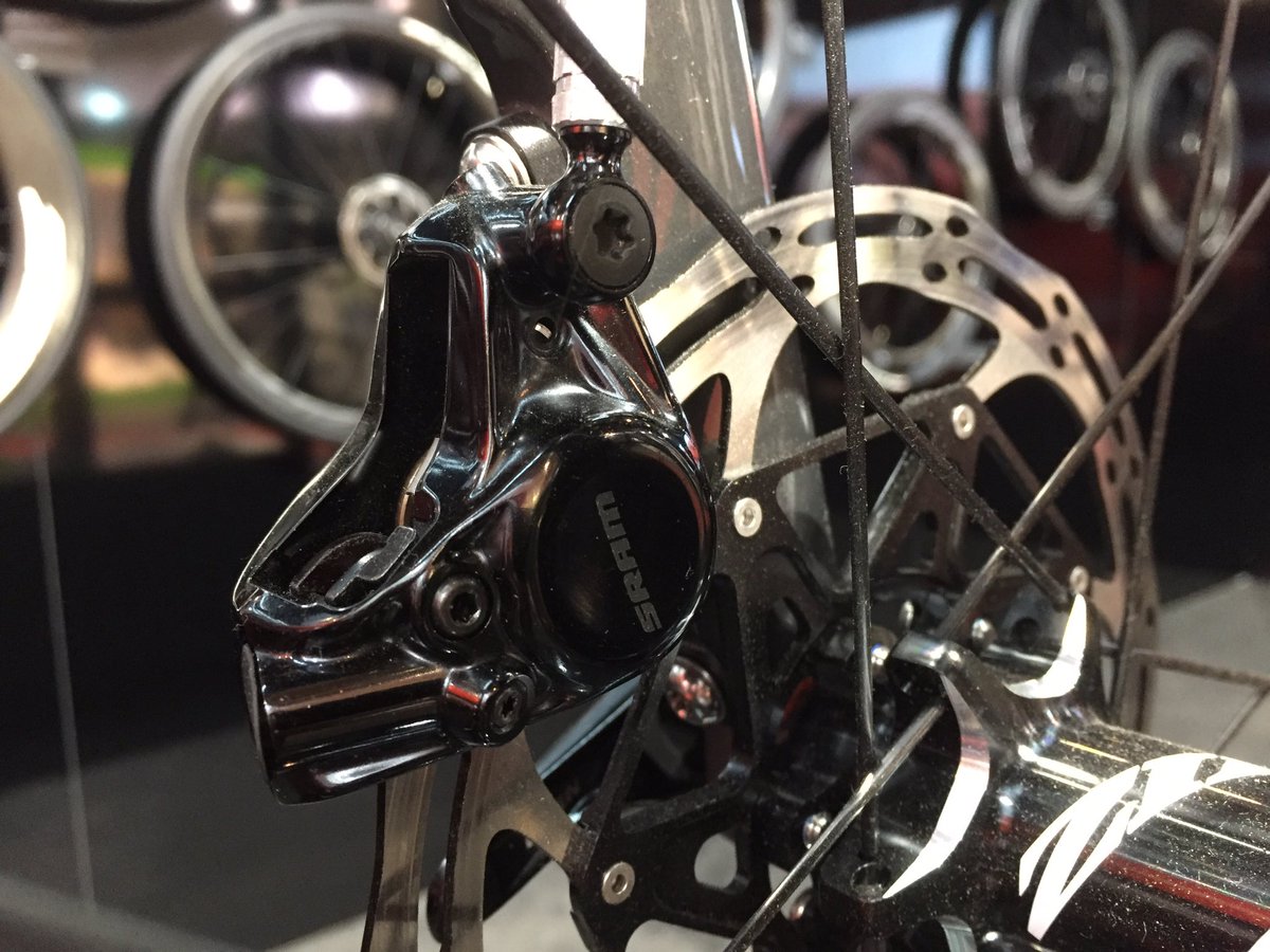 SRAMroad's tweet photo. New SRAM S-900 Aero HRD brakes on display at #Eurobike2017. #mmmmcarbon https://t.co/jrS8B5Ra1r