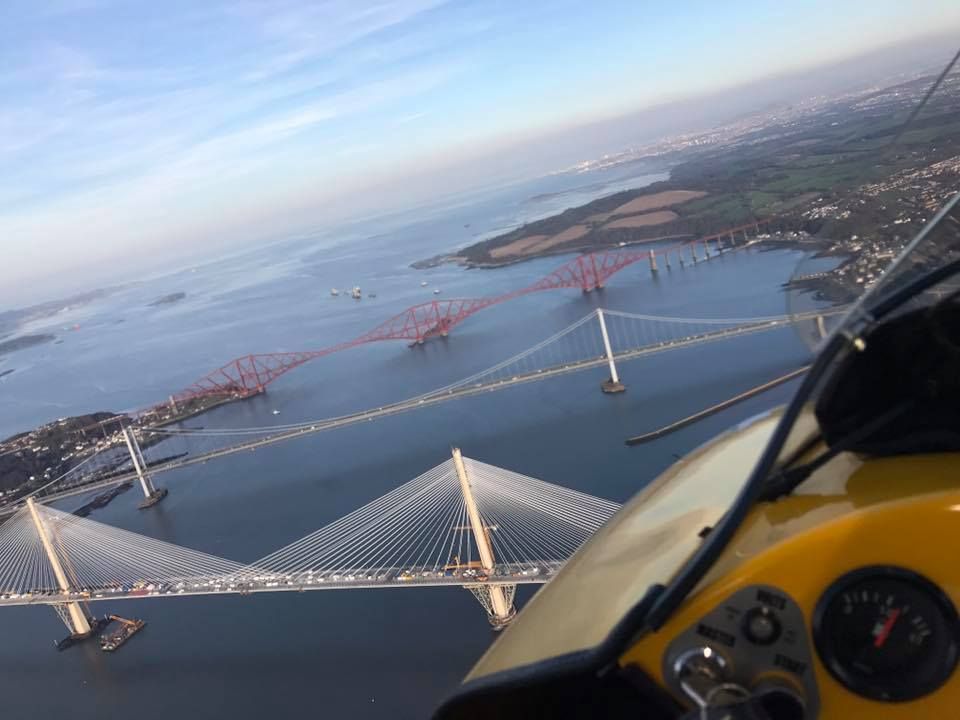PMAviation's tweet photo. A topical photo by Mark Allan of the brand new Firth of Forth road bridge. To be officially opened by the Queen in early Sept. https://t.co/7BMhV5oS9k