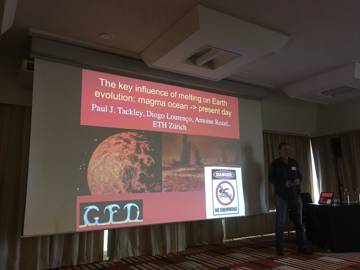 MantleLithoMod's tweet photo. Good morning everyone! Last day of the meeting starting with P. Tackley from @ETH talking about the influence of melting on Earth evolution https://t.co/ghmJe0g82j