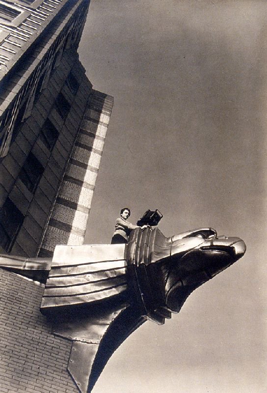 US photographer Margaret Bourke-White on the Chrysler Building, NYC, 1931 #womensart