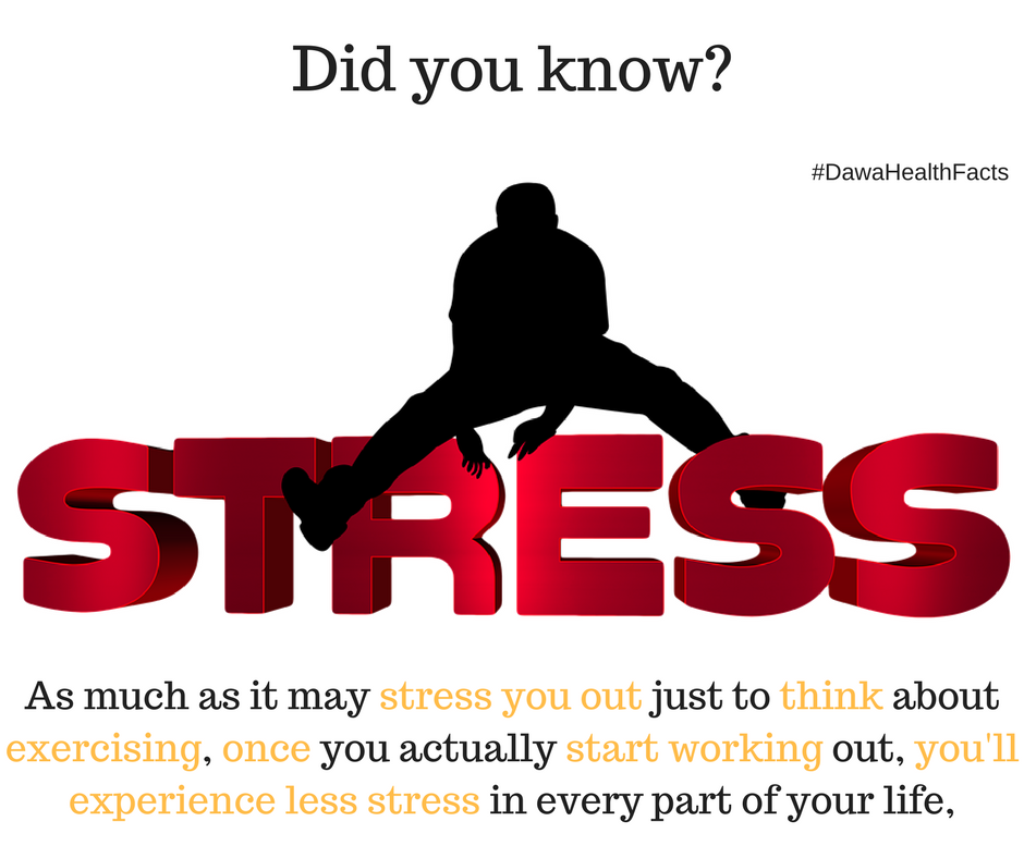 dawalifescience's tweet photo. HEALTH FACTS ! ! ! !
#DawaHealthFacts
#Fight_Stress
#Exercise_Daily
#Exercise_Kills_Stress https://t.co/o7BBr67tn4