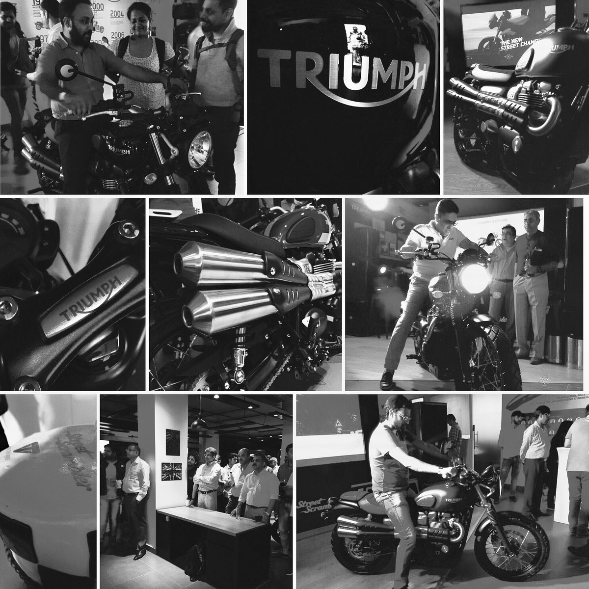 IndiaTriumph's tweet photo. Yesterday, we unveiled the all-new #StreetScrambler in Delhi, and we saw so many faces light up on just the sight of it! #ForFreedomAndFun https://t.co/yptMddohmy