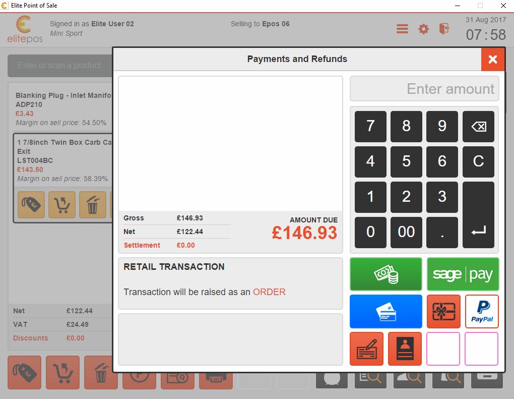eintegrations's tweet image. Our customers also use Elite POS for Mail Order/Telephone order processing, including #SagePay integration. Much faster than SOP systems! 😀