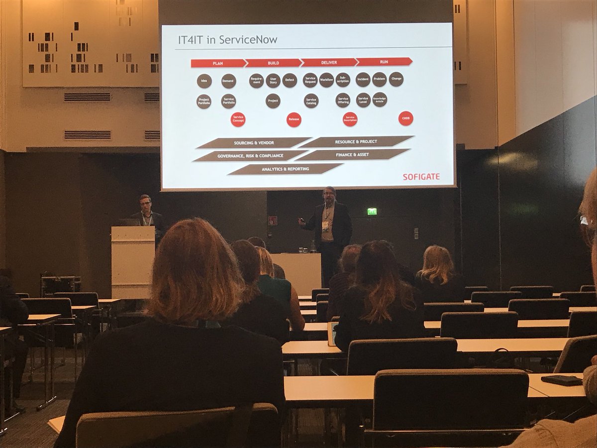 jussivuokko's tweet photo. Sofigaten @thelamminsalo ja @jmkujala kertovat palvelunhallintatyökalun hyödyistä IT4IT-arkkitehtuurissa. #TKP2017 #sofigateAtWork https://t.co/8z0JCOKfBb
