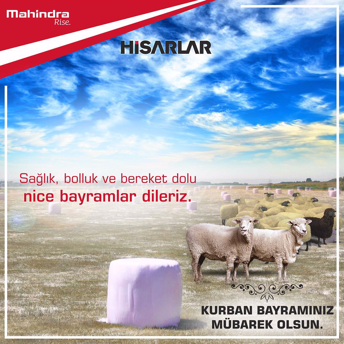 Hisarlar's tweet photo. Sağlık, bolluk ve bereket dolu nice bayramlar dileriz.
#hisarlarmahindra #kurbanbayramı #risingtogether #todayistheperfectday https://t.co/SOj0ZGzych
