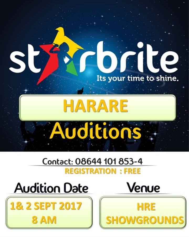 ZimStarbrite's tweet image. The StarBrite 2017 season auditions Harare chapter. Don't miss it!!!