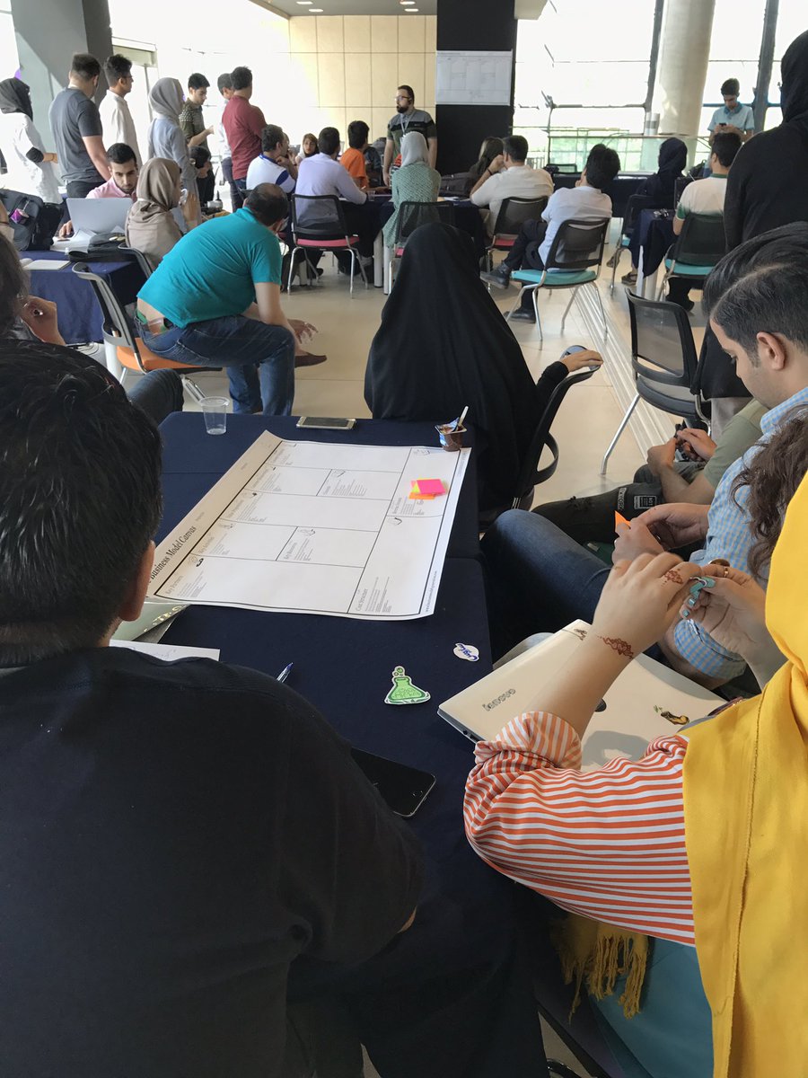 SswTehran's tweet photo. روز دوم؛ شرکت‌کنندگان در کارگاه آشنایی بوم کسب‌وکار. 

#SSWTehran
 #startupWeekend
#استارتاپ_ویکند https://t.co/FYFtcFu5mx