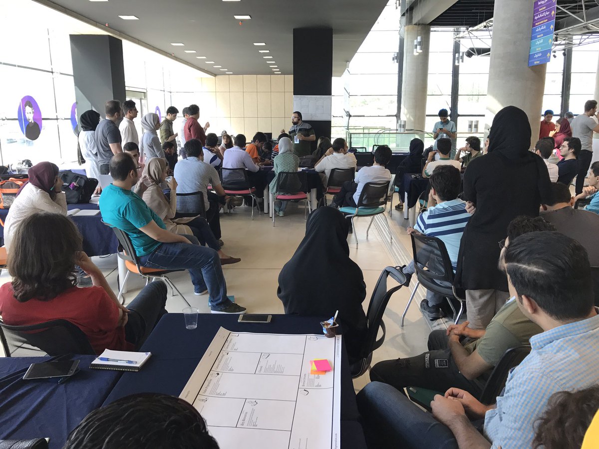 SswTehran's tweet photo. روز دوم؛ شرکت‌کنندگان در کارگاه آشنایی بوم کسب‌وکار. 

#SSWTehran
 #startupWeekend
#استارتاپ_ویکند https://t.co/FYFtcFu5mx