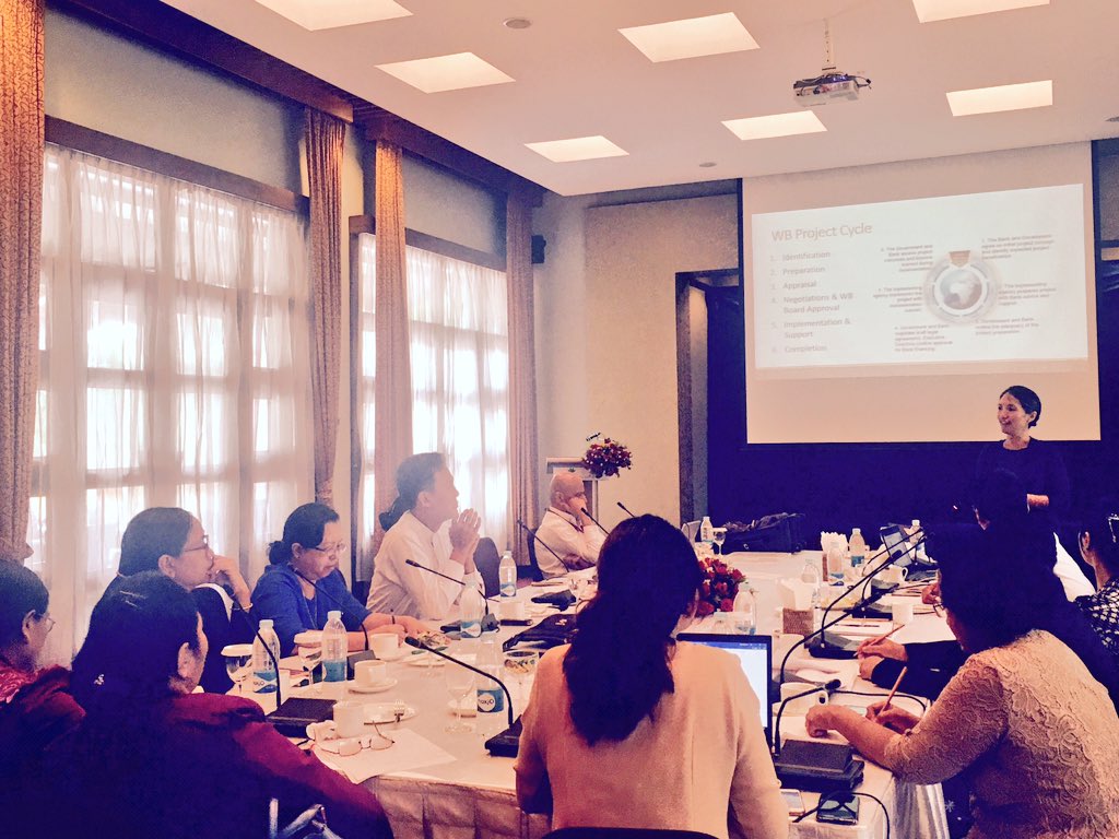 AnnieProvo's tweet photo. Rep. from 4 Gov of Myanmar ministries learn about @worldbank project cycle and begin design of IDA nutrition op! #InvestInNutrition https://t.co/eVEjbaSC8y