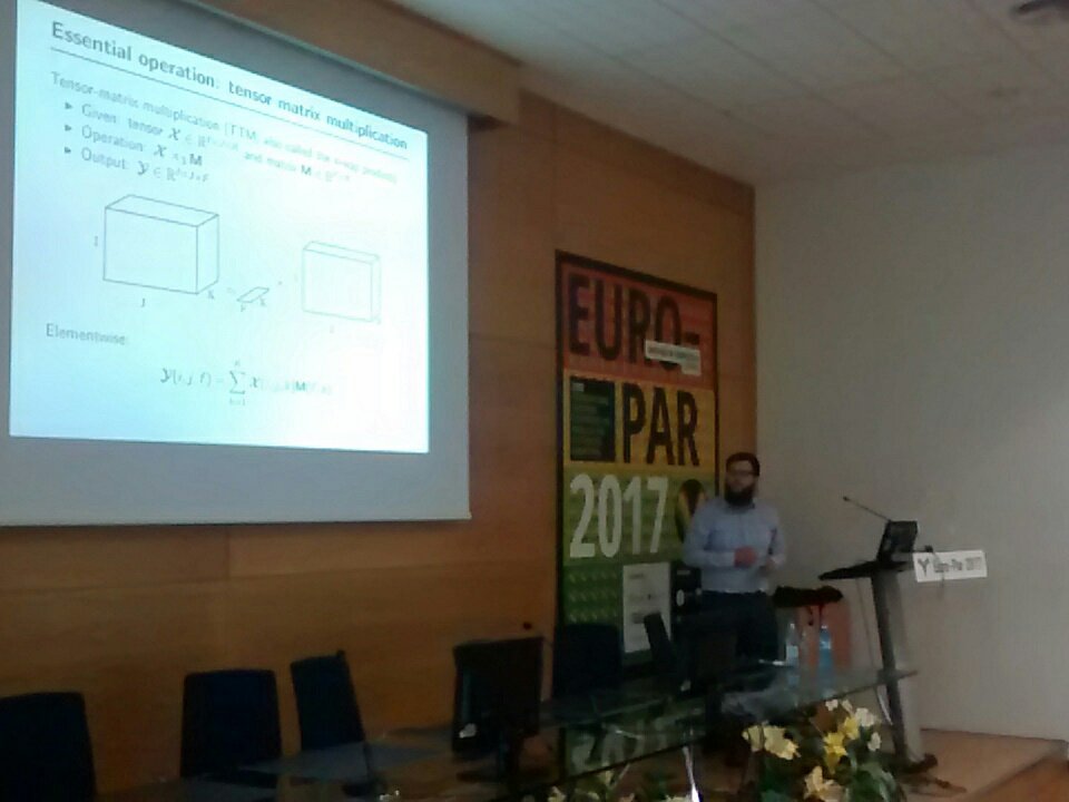 Now, Shaden Smith from the University of Minnesota presents the <a href="/europar2017/">Europar 2017</a> distinguished paper.