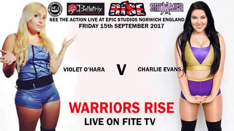 TheLadyLory's tweet photo. Sept 15th @EPICNorwich,
@Lil_MissViolet vs @Charli_Evans1 for @BellatrixFW @RISEdtwa #Bellatrix26 #WarriorsRise https://t.co/ybaNbErHj1