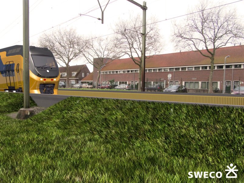 Minischermen en smeerpotten tegen geluid in Hilversum prorail.nl/reizigers/nieu…