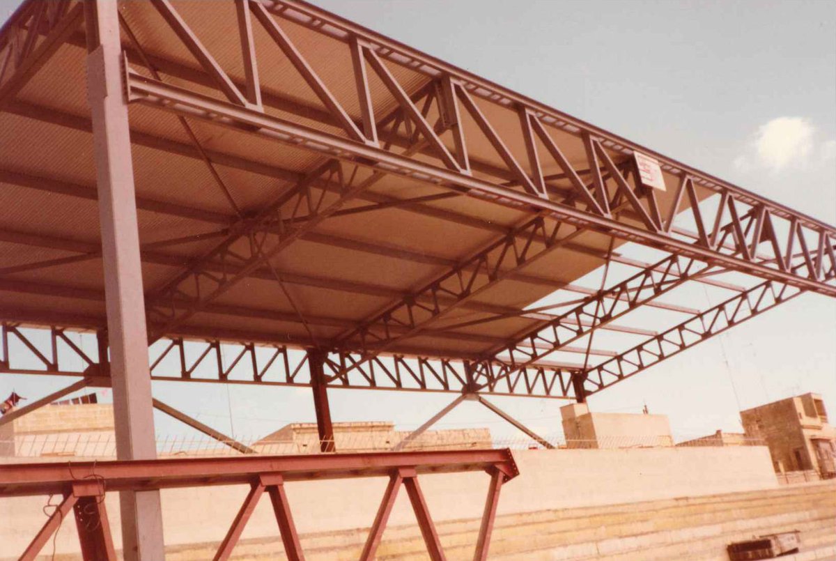 Steel_MT's tweet photo. A Steel Structures Project: The Marsa Race Course Audience Stand #throwbackthursday #SteelStructures https://t.co/b02QTP3nlp