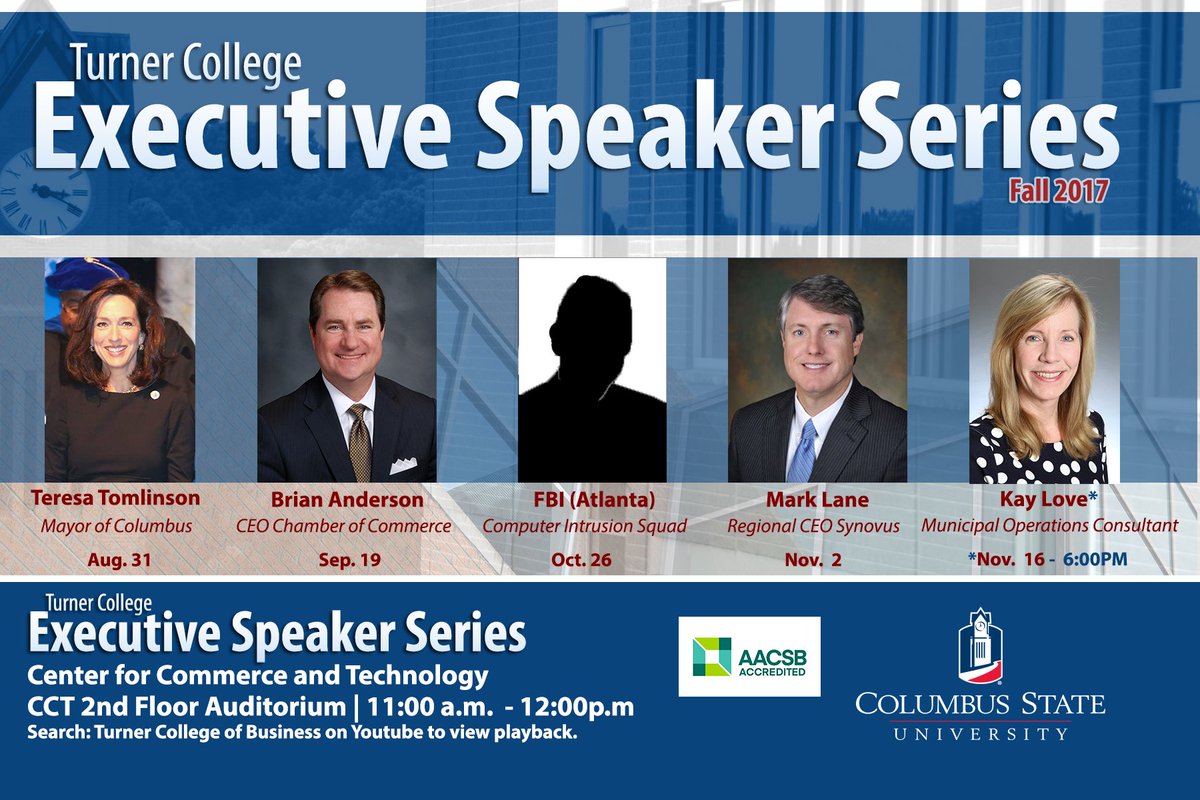 TurnerCollege's tweet photo. Join us for our #ExecutiveSpeakerSeries. Today we will learn more about doing business in our city, leadership and how to get engaged. https://t.co/2YWztJONEq