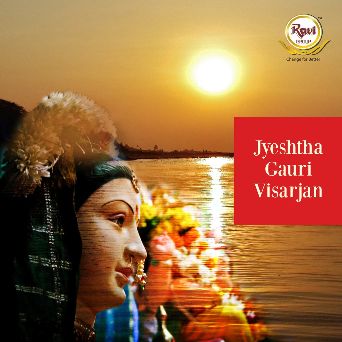 RaviGroup_India's tweet photo. Jyeshtha Gauri Visarjan signifies good health, wealth, happiness and prosperity. It is celebrated with joy, devotion and enthusiasm. https://t.co/GHaK34DCCV