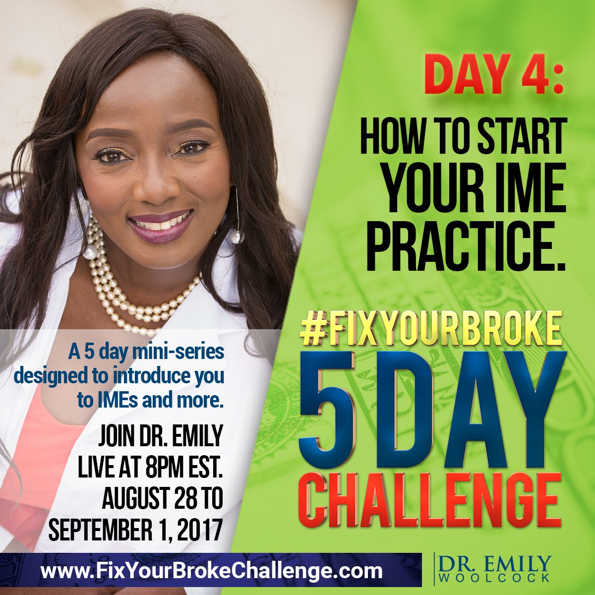 DrEmilyOrthoDoc's tweet photo. Fix Your Broke 5-Day Challenge DAY 4, join us! https://t.co/DgYTxmxtOy #FixYourBroke #DaringDocs #MakeYourMove #Docpreneur https://t.co/IPNr9g3OtN