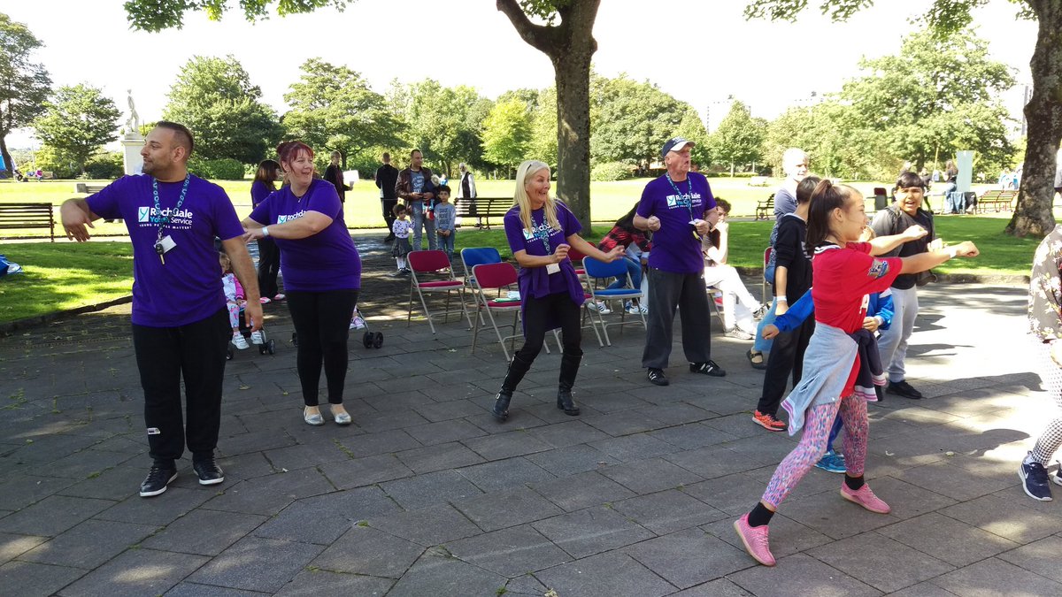 RochdaleYouthie's tweet photo. First group #Zumba dance at #festfriend https://t.co/d6LKPuMCXh