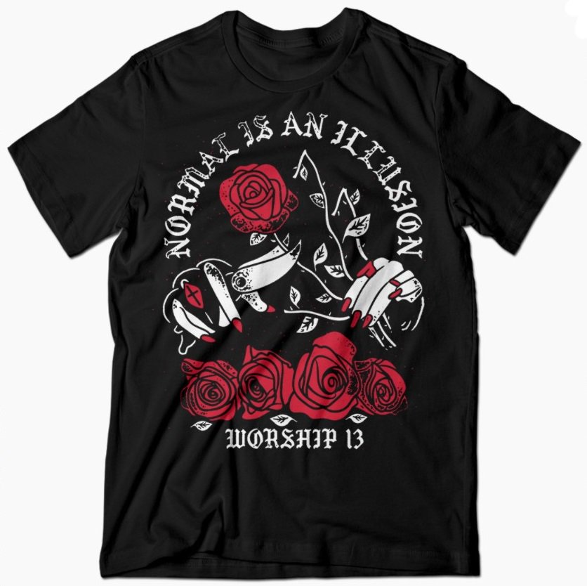 PastMortems's tweet photo. This Worship 13 tee is totally my aesthetic, and for a good cause: https://t.co/FxMqQph9gK
#Normalisanillusion #MorticiaAddams https://t.co/mEl7L487ax