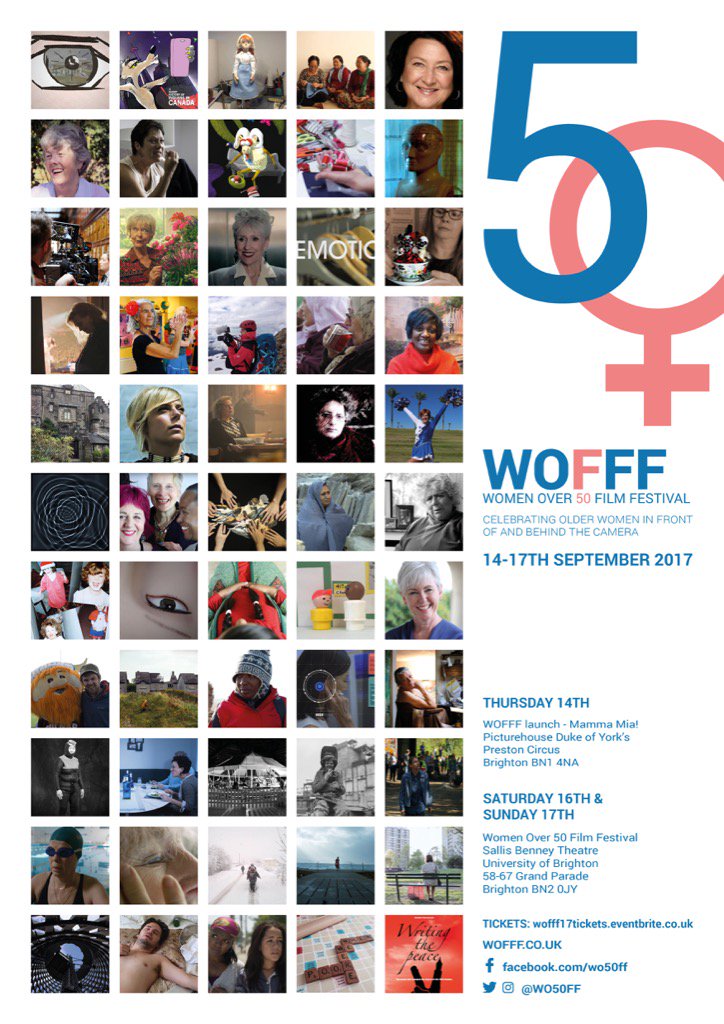 Look at our swanky new poster. 55 fab films by/about older women screening at #WOFFF17. Fab design by Nicolas Smith